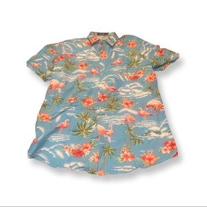 Hawaiian shirt (Pink and Blue/white)